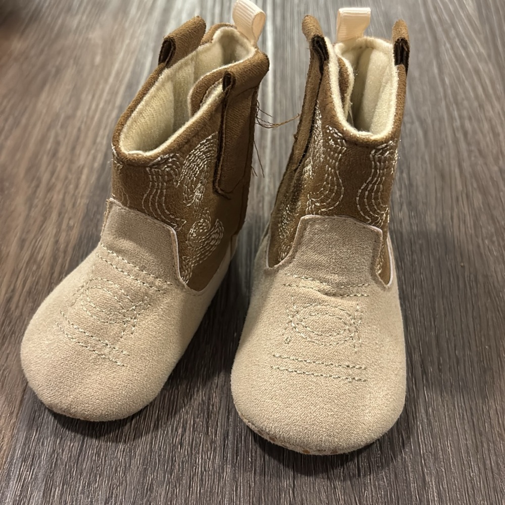 Baby Tan and Brown Boots